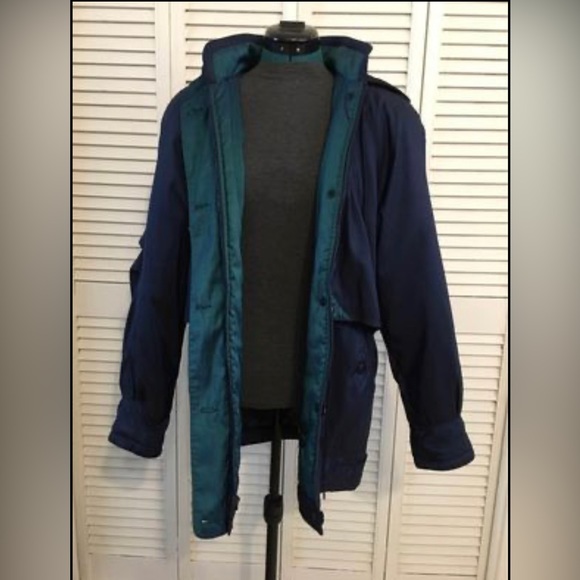 Women’s Size Small Parka / Coat VINTAGE Iridescent - Picture 3 of 6